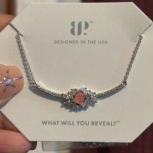 BP Silver Necklace with Pink Gemstone